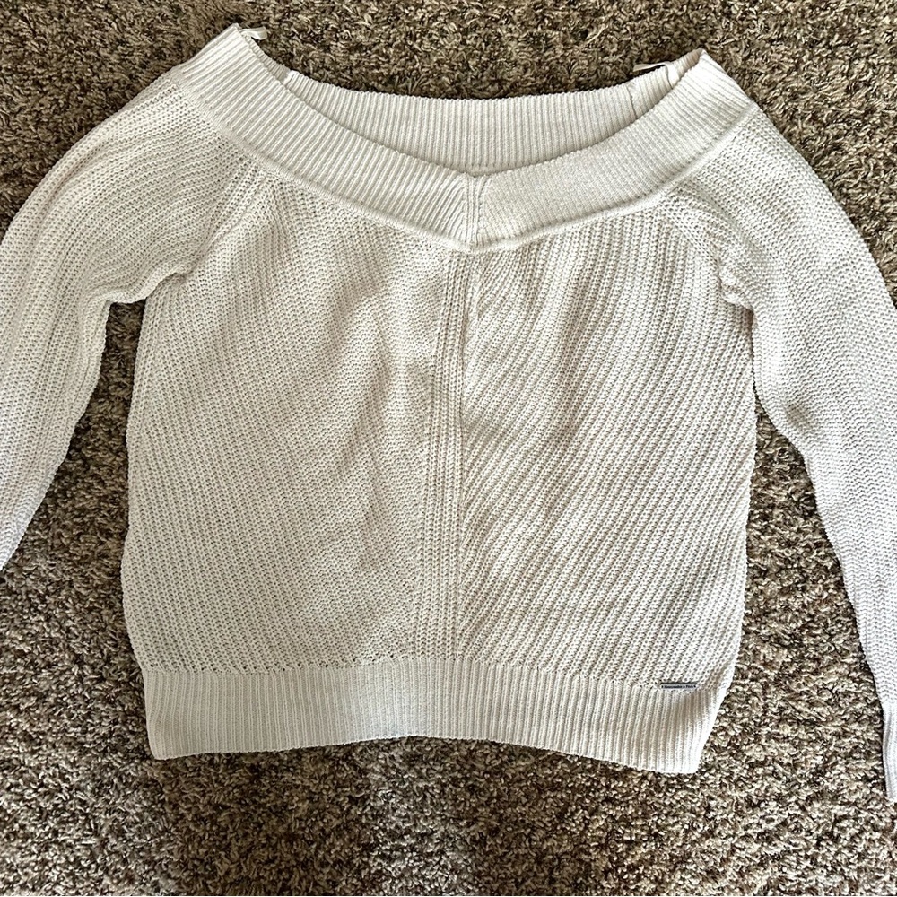 Women's Cream Off the Shoulder Sweater